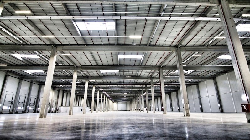 The inside of an industrial warehouse located in CTPark Bucharest North